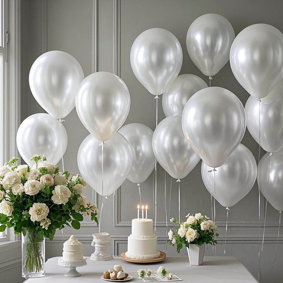 Wedding Ceremony Supply - Conjunto de Balões Branco Pérola, Ideal