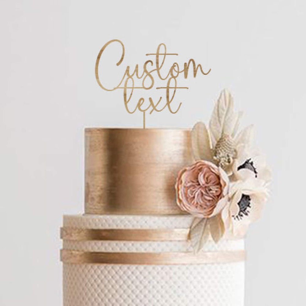 Topper de bolo acrílico dourad - Wedding Ceremony Supply avaliação e preço