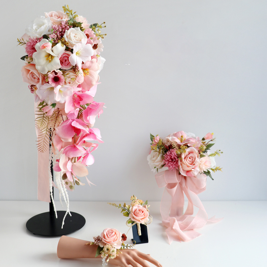 Kit de Buquê de Casamento Rosa - Wedding Ceremony Supply avaliação e preço