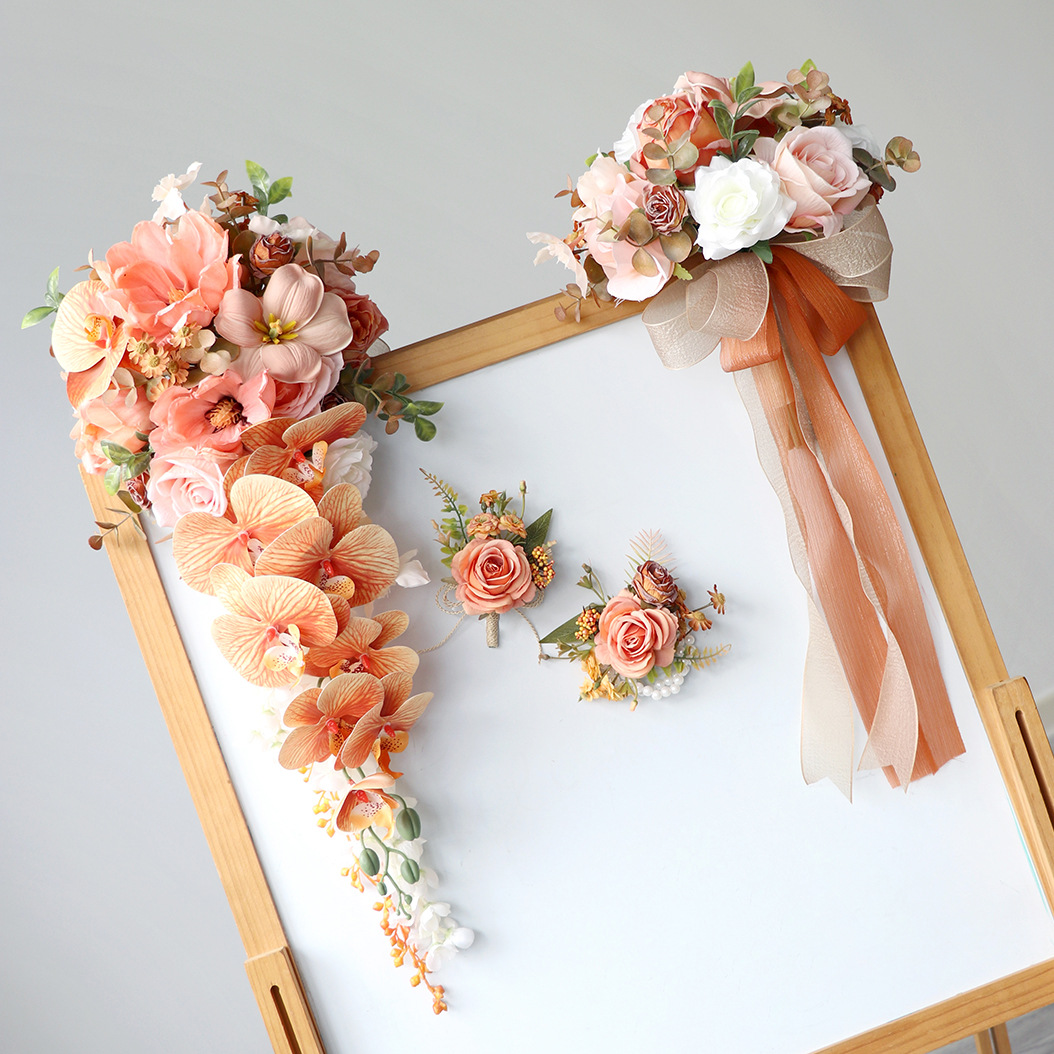 Kit de Buquê de Casamento Rosa - Wedding Ceremony Supply avaliação e preço