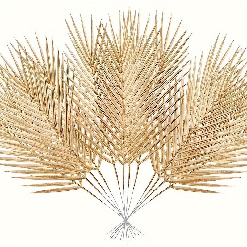 Folhas De Palma De Ouro Artifi - Flower Girl Basket avaliação e preço