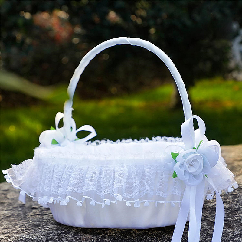Cesta de flor para meninas, re - Flower Girl Basket avaliação e preço