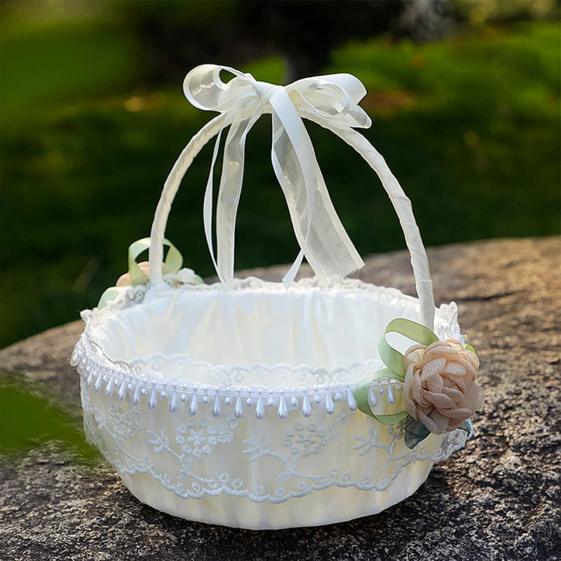 Cesta de flor para meninas, re - Flower Girl Basket avaliação e preço