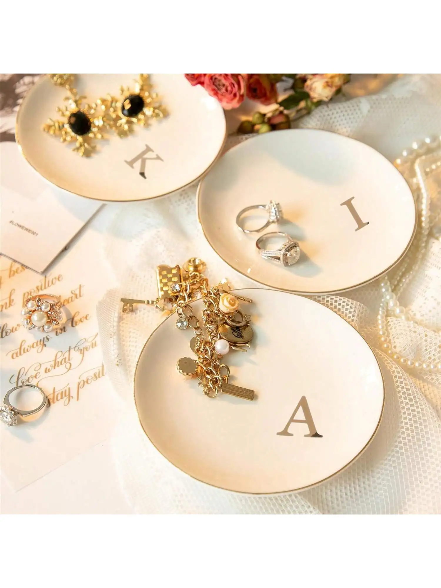 Bandeja de joias com anel inic - Wedding Z avaliação e preço