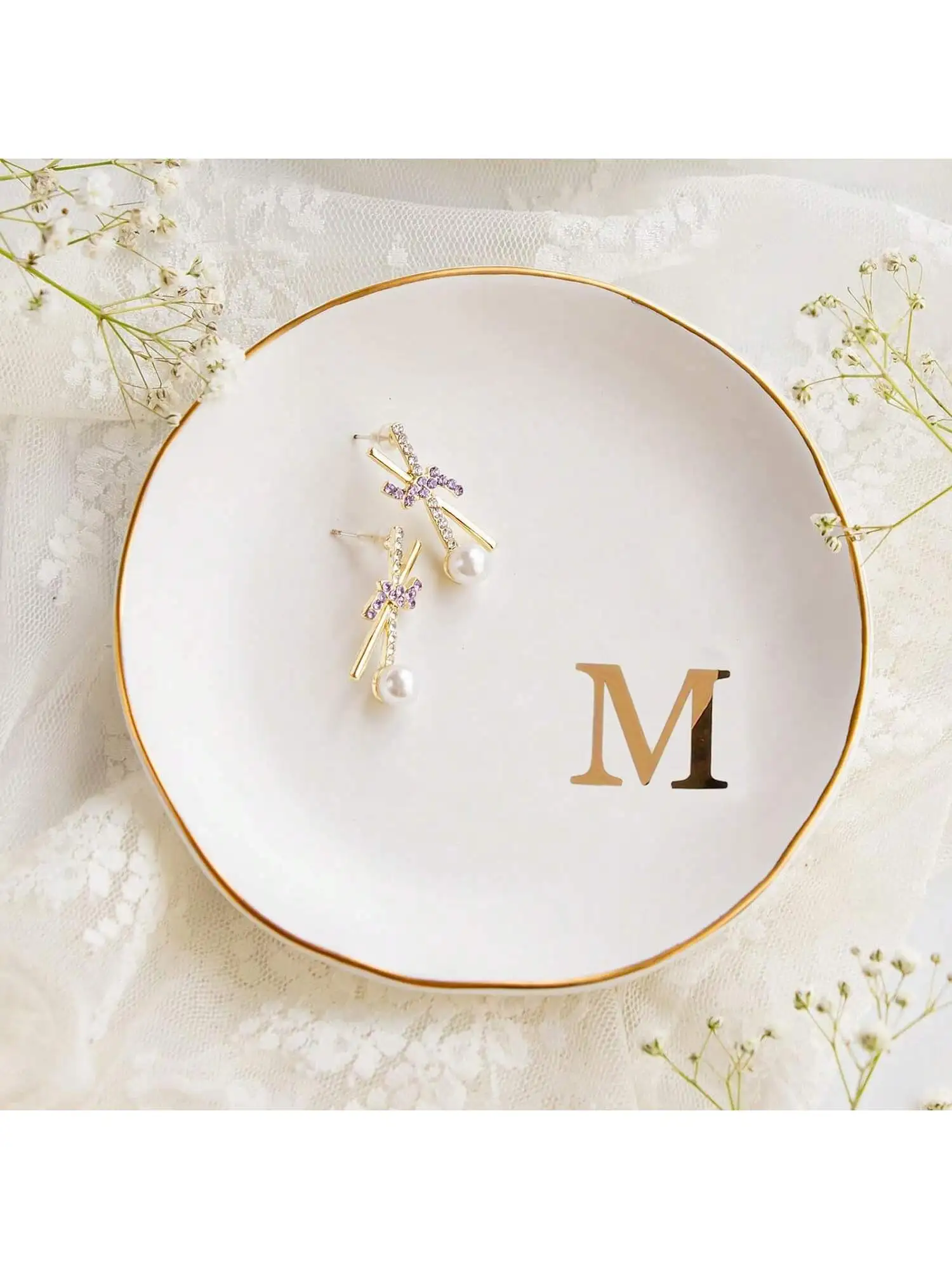 Bandeja de joias com anel inic - Wedding Z avaliação e preço