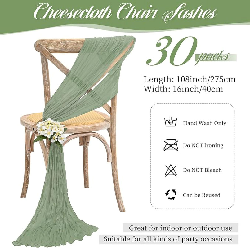 30 pçs salvia verde cheeseclot - Wedding Ceremony Supply avaliação e preço