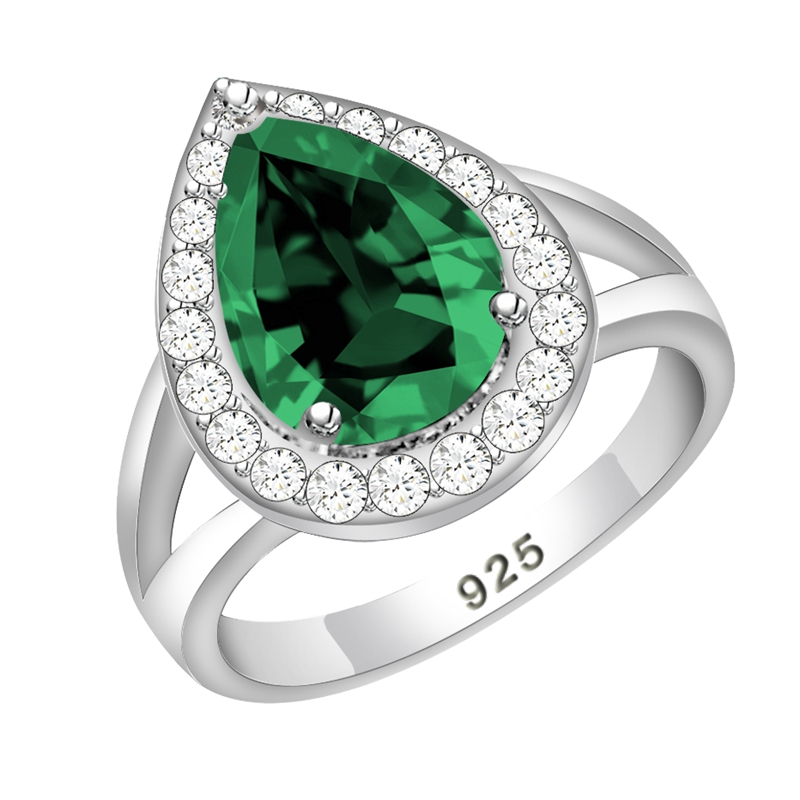 Gota de água 925 anel de prata - Wedding Z avaliação e preço