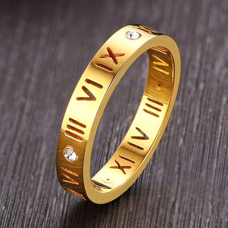 Oco Numeral Romano Anel Aço In - Wedding Z avaliação e preço